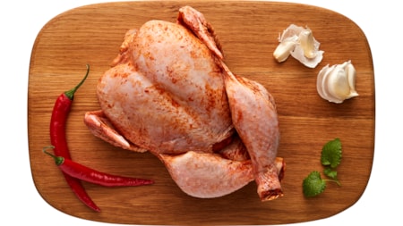 Hel kylling med BBQ-marinade, 1200 g. Køl